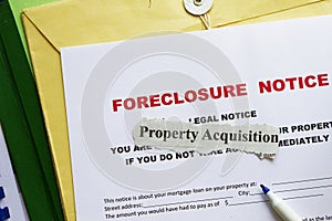 Foreclosed notice photo