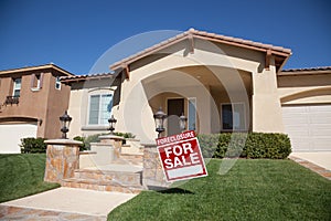 Foreclosure Home For Sale Sign and House photo