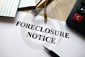 Foreclosure notice photo