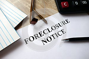 Foreclosure notice photo