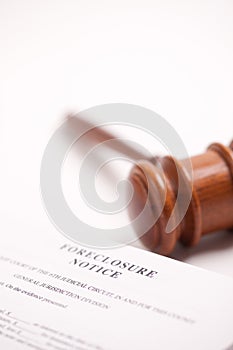 Foreclosure Notice and Gavel