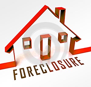 Foreclosure Notice Icon Means Warning That Property Will Be Repossessed - 3d Illustration