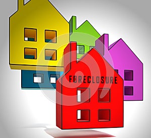 Foreclosure Notice Icon Means Warning That Property Will Be Repossessed - 3d Illustration photo