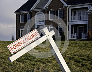 Foreclosure Sign by house