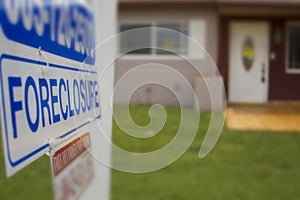 Foreclosure signage photo