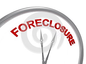 Foreclosure word on clock