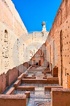 Forecourt Ruins at the El Badi Palace in Marrakesh Morocco photo