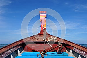 Foredeck of a longtail boat