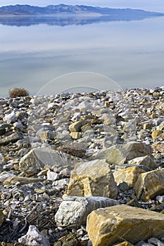 Foreground Rocks and Soft Background photo