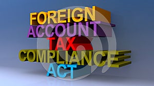 Foreign account tax compliance act on blue