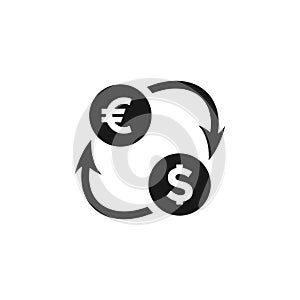 Foreign currency exchange icon vector
