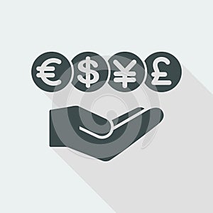 Foreign currency exchange service - Minimal icon