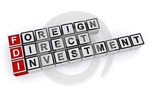 Foreign direct investment word blocks