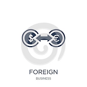 Foreign exchange (Forex) icon. Trendy flat vector Foreign exchange (Forex) icon on white background from Business collection