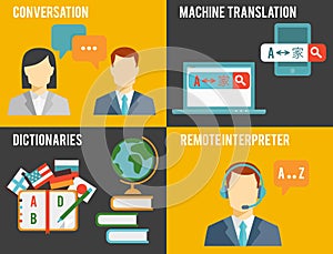 Foreign Language Translation Concept Graphics