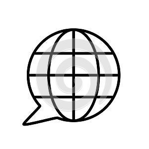 Foreign language translation creative icon logo vector