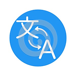 Foreign language translation creative icon logo vector