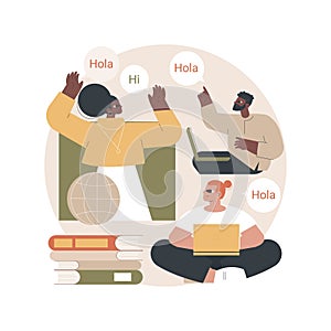 Foreign language workshop abstract concept vector illustration