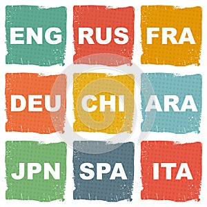 Foreign languages set illustration