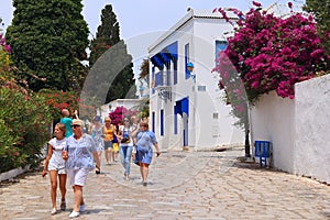 Touristic village Sidi Bou Said. Tunisia.