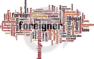 Foreigner word cloud