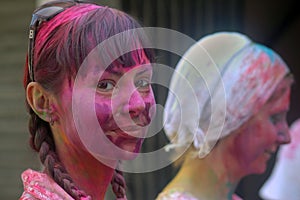 Foreigners Celebrating Holi