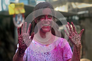 Foreigners Celebrating Holi