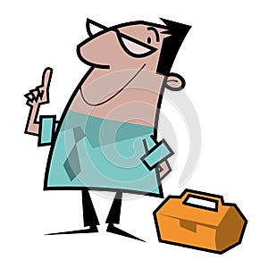 Foreman cartoon illustration