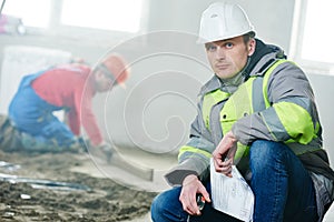 Foreman construction engineer worker portrait
