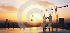 Foreman and Construction Worker Collaborate and Strategize on Upcoming Project Plans