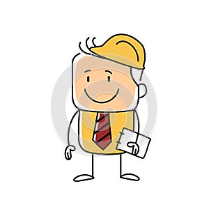 Foreman stick figure vector illustration