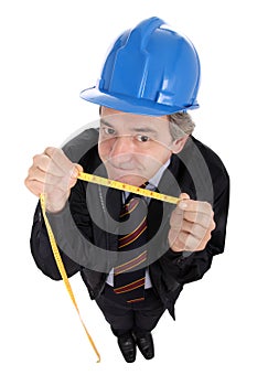 Foreman with tape measure