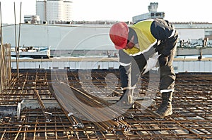 Foreman worker at construction site