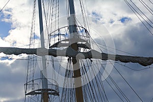 Foremast of sailing ship