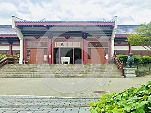 The foremost building of the Buddhist temple of Fo Guang Shan Auckland