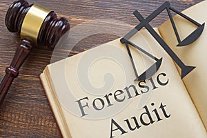 Forensic audit is shown on the photo using the text