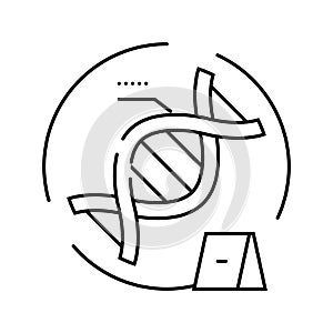 forensic evidence crime line icon vector illustration