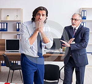 Forensic investigator investigating theft in the office