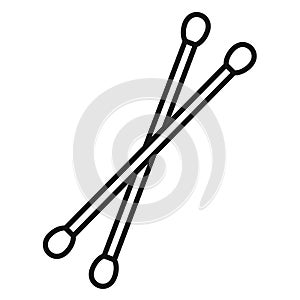 Forensic lab sticks icon, outline style