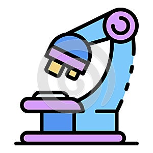 Forensic microscope icon color outline vector