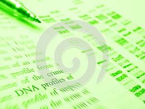 Forensic science study - DNA profile photo