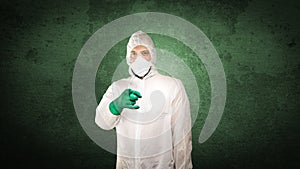 Forensics in protective clothing photo