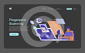 Forensics Technologys. Flat Vector Illustration