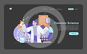 Forensics Technologys. Flat Vector Illustration