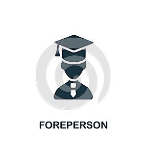 Foreperson icon. Simple element from company management collection. Creative Foreperson icon for web design, templates,