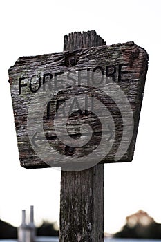 Foreshore trail signage photo