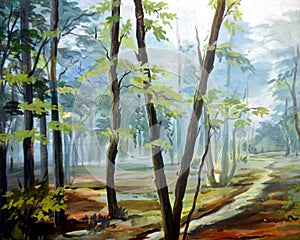 Forest-Acrylic on Canvas Painting