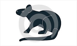 Forest animal cute small mouse icon isolated vector image