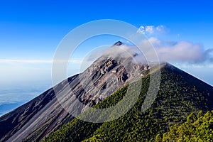 Forest and ash slopes of the volcano Fuego photo