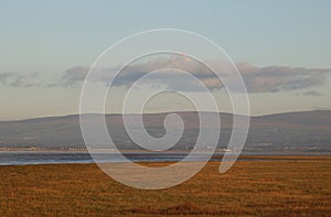 Forest of Bowland Fells from Lancashire coast